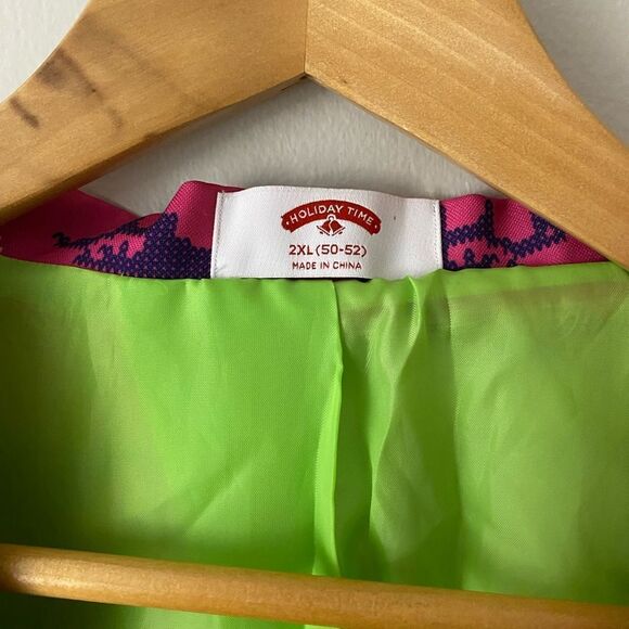 Holiday Time Men's 2XL Christmas Blazer Multicolor Geometric Party Wear - Picture 4 of 9